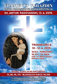 Antunovo kod Varaždinskih franjevaca - trodnevnicu predvodi vlč. Marko Domiter