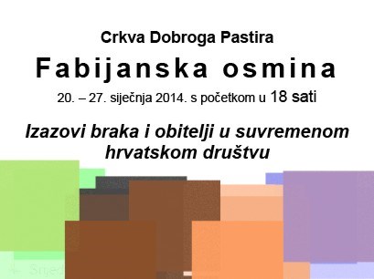 Duhovni program Fabijanske osmine posvećen obitelji